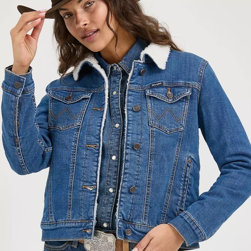 Wrangler Retro Sherpa lined classic western jacket - Picture 2 of 11